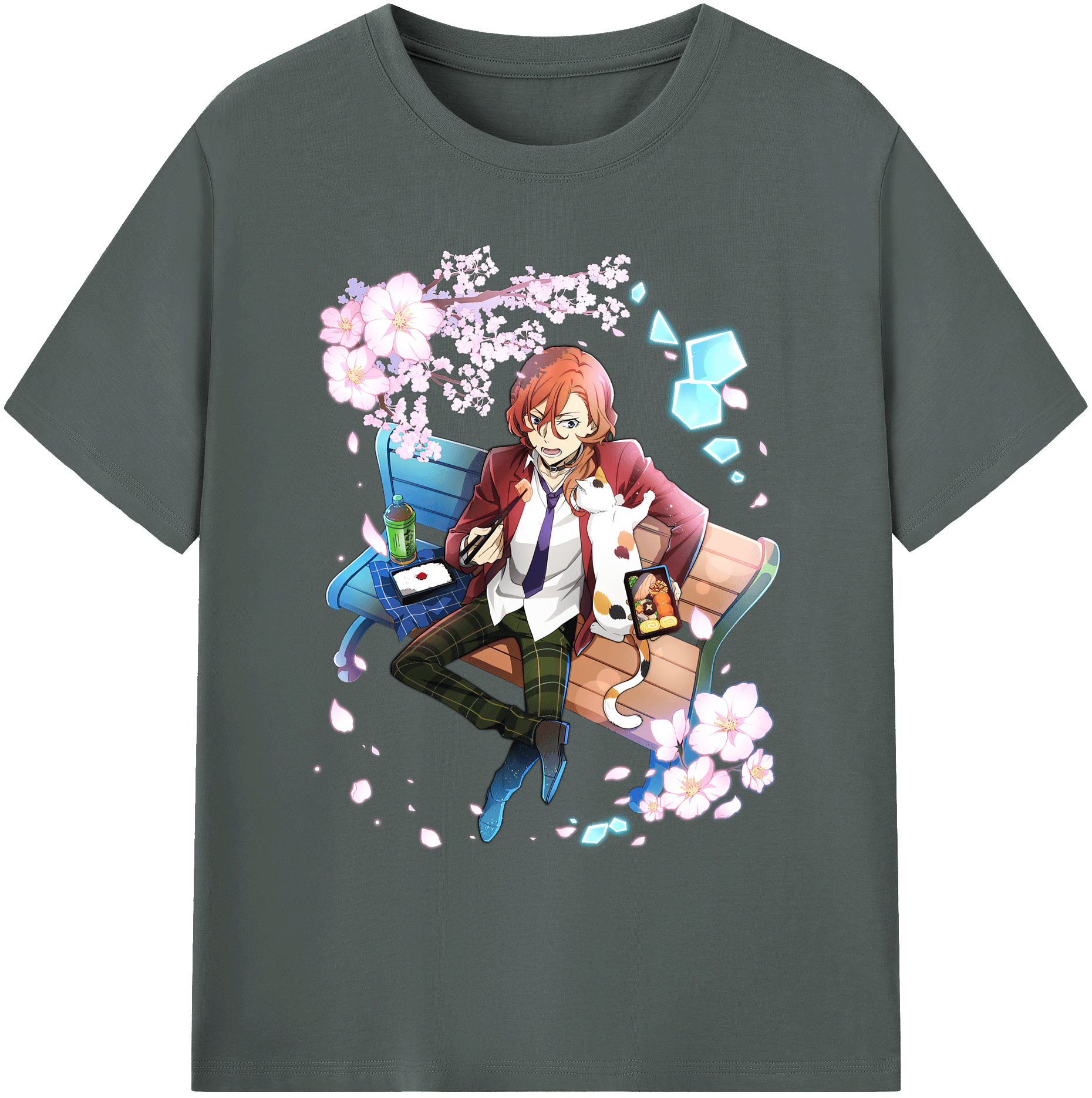 （画像用） 文豪ストレイドッグス Bungo Stray Dogs 綿100％ メンズ半袖Tシャツ｜肌触りやわらか＆通気性